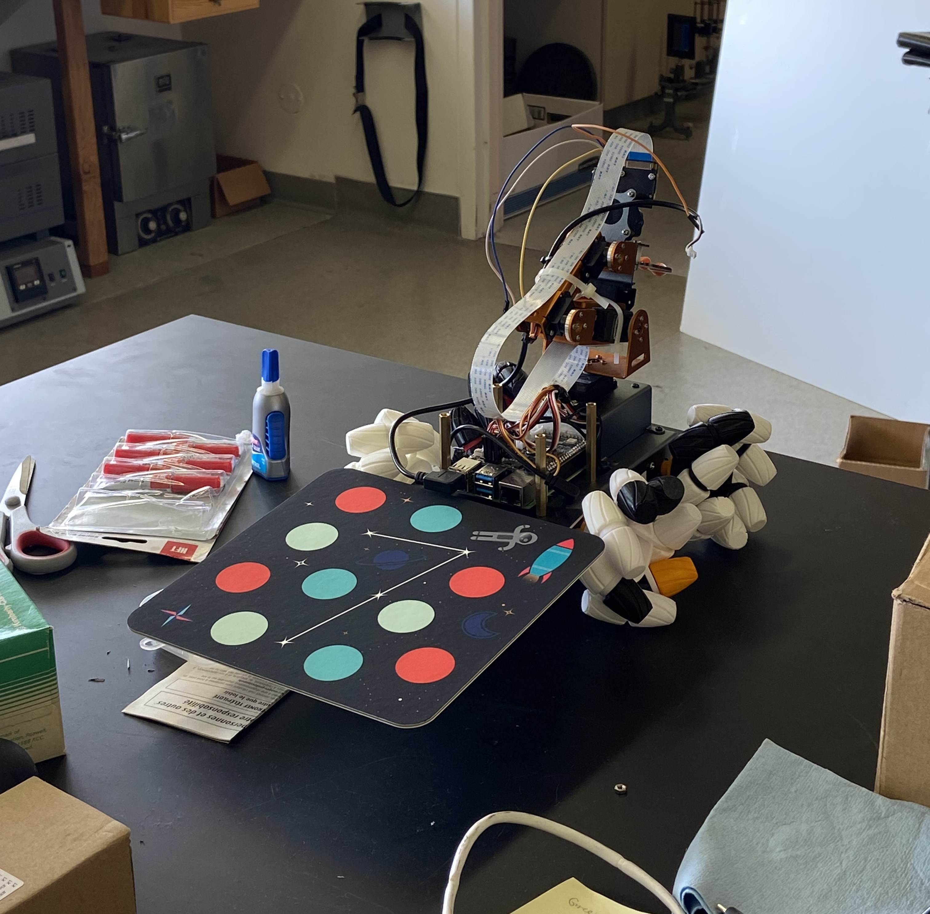 Cryo-Bot rover with robotic arm on mission launch pad