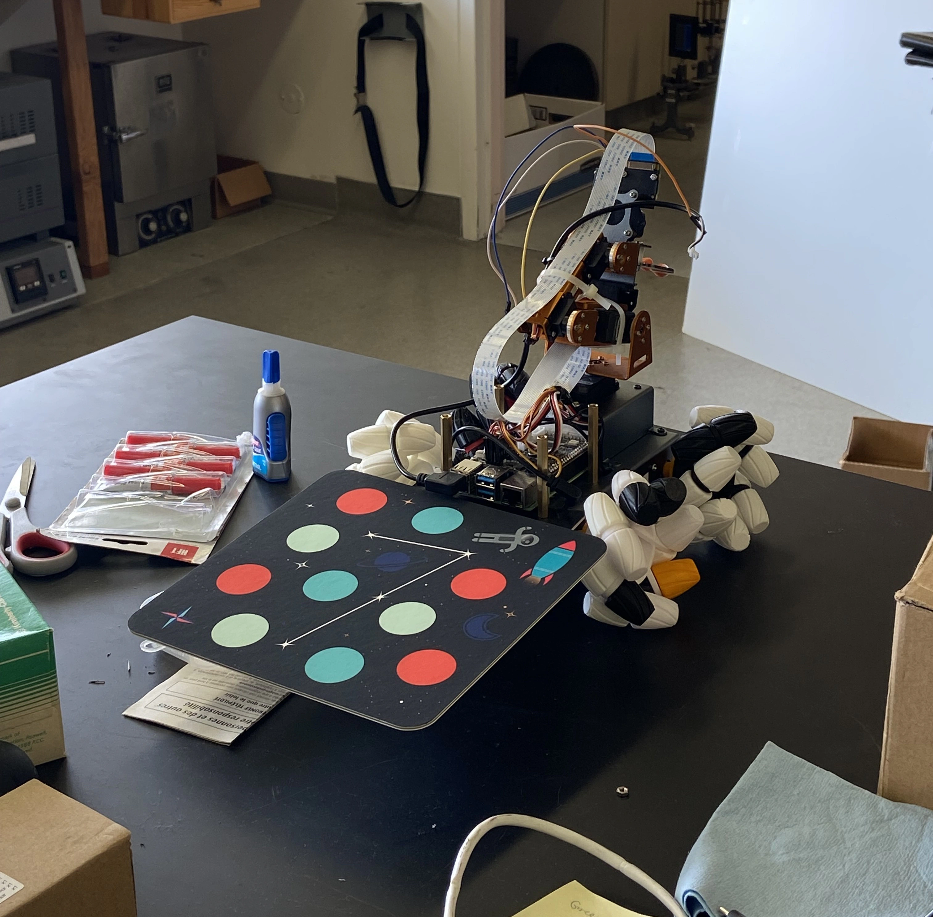Cryo-Bot rover with robotic arm on mission launch pad